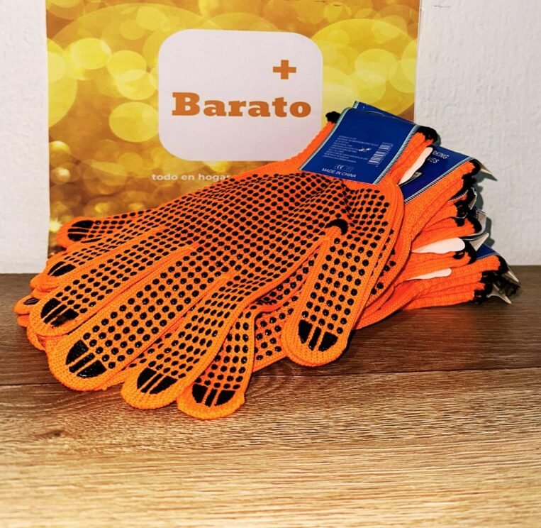 PAR GUANTES NITRILO PARA CONSTRUCCION NARANJA